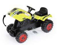 Šlapací traktor CLAAS zelený s vozíkem